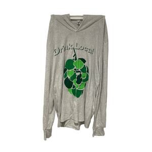 Michigan drink local grapes wine long sleeve hooded shirt medium